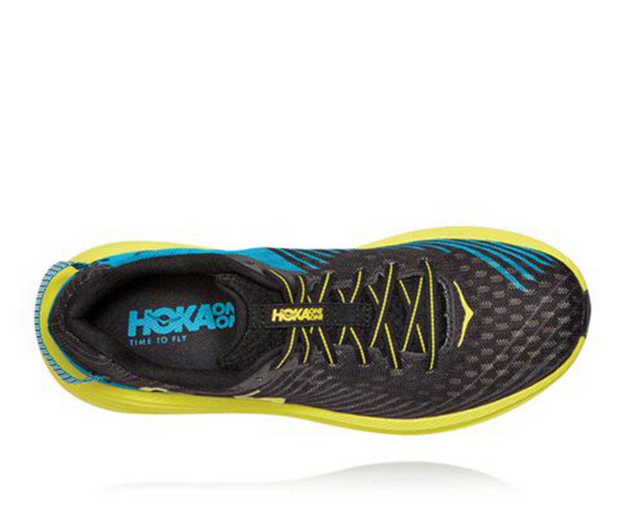 Hoka One One Rincon Löparskor Herr - Svarta/Gröna - IXUHK-0284